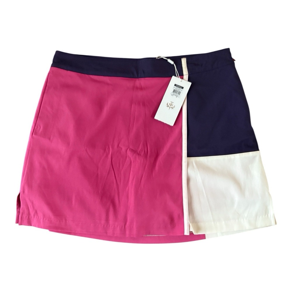 NWT Lady Hagen Golf Skort Womens Size 10‎ Color Block 2 Pocket Side Zip A Line